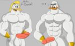 abs anthro armwear balls beak beard blush clothing duo erection facial_hair genitals humanoid_genitalia humanoid_penis male muscular nude open_mouth pecs penis simple_background smile klr-rio disney ducktales ducktales_(2017) storkules zeus_(ducktales) anatid anseriform avian bird duck stork 16:10 absurd_res digital_media_(artwork) hi_res widescreen