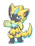 male solo ep745692 nintendo pokemon generation_7_pokemon humanoid legendary_pokemon pokemon_(species) zeraora 3:4 hi_res