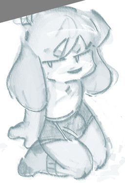 annoyed anthro bodily_fluids briefs bulge clothing footwear freckles fur kneeling male multicolored_body multicolored_fur side-eye socks solo sweat tail two_tone_body two_tone_fur underwear gay-rabbit animal_crossing nintendo digby_(animal_crossing) canid canine canis domestic_dog mammal shih_tzu toy_dog greyscale monochrome