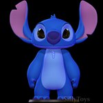 3d_modeling 3d_print 4_fingers 4_toes anthro big_ears big_nose black_background black_eyes blue_body blue_claws claws feet finger_claws fingers fur male simple_background smile solo standing text toes sillytoys disney lilo_and_stitch stitch_(lilo_and_stitch) alien experiment_(lilo_and_stitch) 1:1 3d_(artwork) artist_name digital_media_(artwork) hi_res watermark