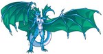 anthro big_breasts blue_body blue_scales breasts claws female genitals membrane_(anatomy) membranous_wings nipples non-mammal_breasts nude pussy scales solo tail wings misericorde mythology kirydos dragon mythological_creature mythological_scalie scalie hi_res