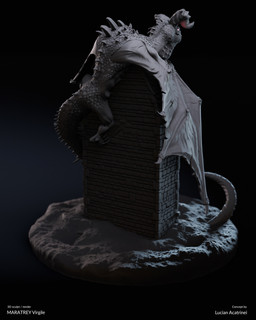 2_horns ambiguous_feral ambiguous_gender black_background brick brick_wall building cheek_spikes claws empty_eyes facial_spikes feral glowing glowing_eyes grey_body grey_claws grey_horn grey_scales grey_spikes grey_spines grey_tail grey_teeth grey_wings horn light long_tail membrane_(anatomy) membranous_wings mouth_closed notched_wings pink_sclera scales sharp_teeth simple_background solo spikes spikes_(anatomy) tail tail_spines teeth text three-quarter_view wall_(structure) wing_claws wings virgile_maratrey european_mythology mythology dragon mythological_creature mythological_scalie scalie western_dragon wyvern 2025 3d_(artwork) 4:5 absurd_res artist_name colored digital_media_(artwork) english_description english_text hi_res lighting marmoset_toolbag_(artwork) shaded substance_painter_(artwork) unreal_engine_(artwork) zbrush_(artwork)