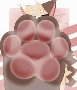 4_toes :3 ambiguous_anthro ambiguous_gender anthro bell bell_collar brown_body brown_eyes brown_fur collar feet foot_fetish foot_focus fur gloves_(marking) markings nude_anthro open_mouth open_smile pawpads pink_pawpads smile solo tan_body tan_fur toes whiskers white_body white_fur aarelthings caramel_(aarelthings) domestic_cat felid feline felis mammal animated hi_res short_playtime video