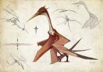 ambiguous_gender angry attack claws flying multi_wing solo study wings the_isle azhdarchid prehistoric_species pterosaur quetzalcoatlus reptile scalie sketch