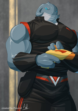 barazoku black_uniform blue_eyes clothing form_fitting grey_body gun holding_gun holding_object holding_ranged_weapon holding_weapon holster looking_at_viewer male muscular muscular_arms muscular_male plasma_blaster_(lilo_and_stitch) plasma_gun ranged_weapon serious solo text tight_clothing uniform weapon potariel14 disney lilo_and_stitch gantu alien alien_humanoid humanoid artist_name hi_res portrait signature three-quarter_portrait