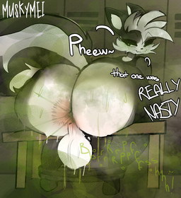 anthro balls bodily_fluids butt fart fart_fetish farting_at_viewer genitals green_eyes locker_bench locker_room male musk musky_balls musky_butt presenting presenting_hindquarters pulled_down_shorts smelly smelly_butt solo stained_clothing sweat sweaty_balls sweaty_genitalia wet_fart muskymei pytersol mammal mephitid skunk