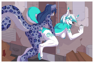 2020 4_toes 5_fingers against_surface against_wall anthro anthro_on_anthro anthro_penetrated anthro_penetrating anthro_penetrating_anthro artica_sparkle balls breasts canid canine chastity_cage chastity_device cyanotic_epithelium digital_media_(artwork) duo feet felid fingers from_behind_position genitals gynomorph gynomorph/herm gynomorph_penetrating gynomorph_penetrating_herm herm herm_penetrated intersex intersex/intersex intersex_penetrated intersex_penetrating intersex_penetrating_intersex leopard mammal notorious84 open_mouth pantherine penetration public public_sex sex smile standing teeth toes tongue vaginal vaginal_penetration wall_(structure)