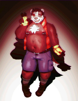 anthro areola barbell_piercing belly belly_tuft bottomwear clothing gesture hand_gesture male musclegut muscular navel nipple_piercing nipples one_eye_closed pecs piercing shorts solo tuft v_sign wink strawb5rryotter bradley_the_badger_(game) bradley_(bradley_the_badger) badger mammal mustelid musteline hi_res