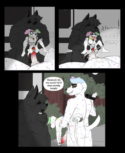 abdominal_bulge abs abuse abused abusive adult_on_young age_difference anal anal_penetration animal_genitalia animal_penis anthro black_nose blue_body blue_fur bodily_fluids camera canine_genitalia canine_penis chastity_cage chastity_device claw_marks cum cum_in_ass cum_inside cumshot double_anal double_penetration ejaculation erection fainting forced fur genital_fluids genitals green_body green_fur grey_hair group hair knot knotted_penis lying male male/male male_penetrated male_penetrating male_penetrating_male markings muscular muscular_anthro muscular_male night nipples nude on_side penetration penis pink_body pink_fur purple_body purple_fur rape red_eyes restrained restraints scar scars_all_over sex sheath spots spotted_body spotted_fur text trio video_camera white_body white_fur young young_penetrated ringpaw adam_(spottyadam) jakey_(jakeypup) canid canine canis domestic_dog mammal comic hi_res