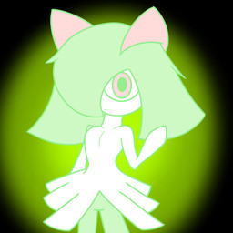 ambiguous_gender black_background featureless_hands green_glow green_hair hair hair_over_eye looking_at_viewer not_furry one_eye_obstructed red_eyes simple_background slim solo thin_thighs malegardevoir nintendo pokemon generation_3_pokemon humanoid kirlia pokemon_(species) 1:1 source_request unavailable_at_source