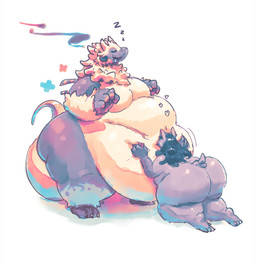 3_toes 4_fingers anthro arm_warmers_(marking) belly belly_folds belly_overhang big_belly big_butt big_moobs biped blonde_hair blonde_mane bodily_fluids butt claws countershading drooling duo eyes_closed face_in_belly face_in_navel feet female female_anthro fingers fur grey_body grey_butt grey_countershading grey_fur grey_tail hair heart_reaction huge_belly huge_butt huge_thighs interspecies larger_anthro larger_male male male/female male_anthro mane markings moobs morbidly_obese morbidly_obese_anthro morbidly_obese_male navel_fetish navel_penetration nude nude_anthro nude_female nude_male obese obese_anthro obese_male open_mouth open_smile overweight overweight_anthro overweight_female overweight_male penetration saliva short_tail simple_background size_difference sleep_molestation sleeping smaller_anthro smaller_female smile sound_effects tail thick_tail thick_thighs toe_claws toes vowelless vowelless_sound_effect white_background yellow_belly yellow_body yellow_countershading yellow_markings yellow_tail zzz miluinaoxie blizzard_entertainment mythology warcraft fernier zedex canid dragon furred_dragon furred_scalie mammal mythological_creature mythological_scalie scalie werecanid werecreature worgen 2022 colored english_description hi_res