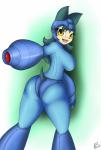 armor big_breasts big_butt breasts butt clothing cosplay curvy_figure female glistening happy headgear helmet looking_at_viewer looking_back mega_buster open_mouth rear_view side_boob skinsuit solo tight_clothing voluptuous wide_hips neronova capcom mega_man_(series) nintendo pokemon nina_snorlax generation_1_pokemon mammal pokemon_(species) snorlax crossover hi_res