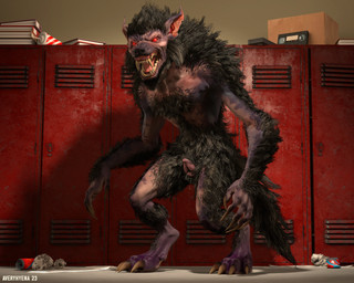 animal_genitalia animal_vulva black_body black_fur bodily_fluids canine_genitalia canine_vulva claws dripping fangs feet female fur genital_fluids genitals glowing glowing_eyes hindpaw light_body light_pussy locker nude paws pink_body pink_skin pink_vulva public red_eyes school solo teeth toe_claws vaginal_fluid_drip vaginal_fluids vulva averyhyena mythology video_horror_society werewolf_(video_horror_society) canid canine canis mammal mythological_canine mythological_creature werecanid werecanine werecreature werewolf wolf 2023 3d_(artwork) 5:4 digital_media_(artwork) source_filmmaker_(artwork)