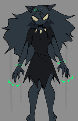 5_fingers anthro black_clothing black_dress blue_ears blue_hair breasts clothed clothed_anthro clothed_female clothing collarbone dress eyelashes female female_anthro fingers front_view hair long_hair mouth_closed narrowed_eyes notched_ear small_breasts small_waist solo xarop77 catwitch_(xarop77) domestic_cat felid feline felis mammal 2026 digital_drawing_(artwork) digital_media_(artwork) hi_res portrait