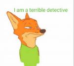 anthro black_nose canid canine comic dialogue disney english_text fox green_eyes kirf male mammal nick_wilde red_fox simple_background solo text true_fox white_background zootopia