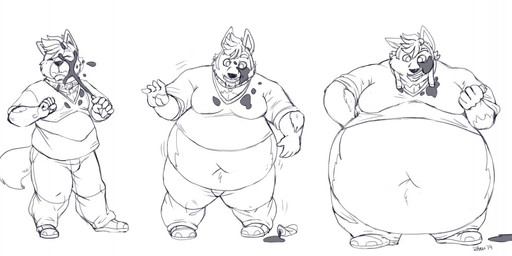 anthro base_one_layout basic_sequence belly belly_overhang big_belly clothed clothing collar fur hand_on_hip holding_object huge_belly hyper hyper_belly linear_sequence male midriff moobs morbidly_obese morbidly_obese_anthro morbidly_obese_male navel obese obese_anthro obese_male one_row_layout overweight overweight_anthro overweight_male simple_background solo standing surprised thick_thighs three_frame_image three_frame_sequence weight_gain white_background tousou_(artist) canid canine canis mammal wolf sequence