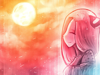 anthro clothed clothing cloud eyes_closed female hair smile solo sun dona908 felid mammal 4:3
