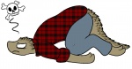 anthro barefoot big_eyes biped bottomwear clothed clothing feet flannel flat_texture frown fully_clothed grey_bottomwear grey_clothing male pants pattern_clothing pattern_topwear perspective-incorrect_clothing perspective-incorrect_plaid perspective-incorrect_shirt perspective-incorrect_texturing perspective-incorrect_topwear plaid plaid_clothing plaid_topwear rolled_up_sleeves shirt side_view simple_background skull_and_crossbones solo tired toony topwear white_background trout_(artist) trout_(character) lizard reptile scalie 2016 aliasing digital_media_(artwork)