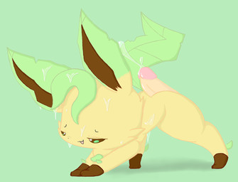 ambiguous_focus ambiguous_gender ass_up bodily_fluids cum cum_on_back cum_on_ear cum_on_face cumshot disembodied_penis duo ejaculation eyes_mostly_closed feral genital_fluids genitals green_background hot_dogging humanoid_genitalia humanoid_penis looking_pleasured male male/ambiguous narrowed_eyes open_mouth open_smile orgasm penis quadruped sex simple_background smile solo_focus dustyspaghetti nintendo pokemon eeveelution generation_4_pokemon leafeon mammal pokemon_(species) digital_media_(artwork) hi_res source_request