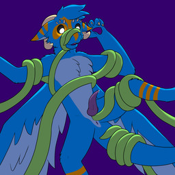 animal_genitalia anthro anus blue_body blue_fur bodily_fluids erection feathered_wings feathers fur genital_fluids genital_slit genitals horn knot knotted_penis knotted_tapering_penis male markings nude orange_markings pawpads penis purple_pawpads solo tail tapering_penis tapering_tail wings featheredwings9_(azulberry) mythology azulberry_sudhir_(featheredwings9) dragon furred_dragon furred_scalie mythological_creature mythological_scalie scalie 1:1 absurd_res digital_media_(artwork) hi_res