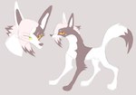 animal_genitalia balls black_body black_fur feral fully_sheathed fur genitals hair male pink_hair sheath solo white_body white_fur y_sheath_opening conditional_dnp labbit_(artist) canid canine canis domestic_dog mammal hi_res model_sheet