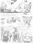 2018 absurd_res aircraft anthro canid canine canis clothing comic detailed_background dialogue disney english_text female fox greyscale helicopter hi_res jack_savage judy_hopps lagomorph leporid male mammal monochrome nick_wilde officer_wolfard pvtscott rabbit red_fox text true_fox vehicle wolf zootopia