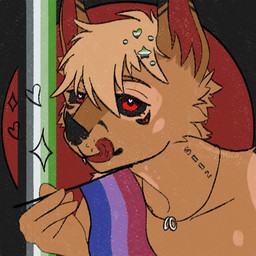 anthro aromantic_pride_colors bisexual_pride_colors lgbt_pride male pride_colors simple_background solo mushwnmallo coffee_(patrick_okottsu) bat canid canine fox humanoid hybrid mammal 1:1 digital_media_(artwork) hi_res ibispaint_(artwork)