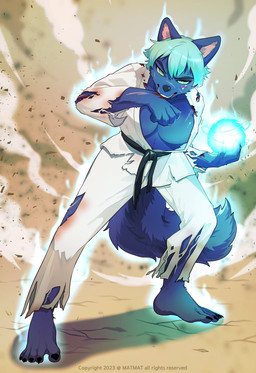 angry anthro aura blood bodily_fluids breasts cleavage clothed clothing female solo text matmat aewolnan canid canine fox mammal english_text hi_res