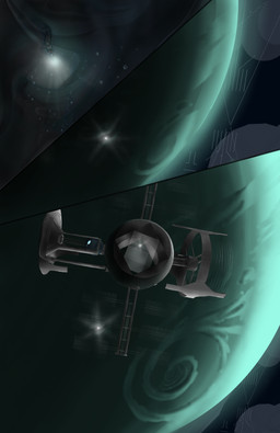ambiguous_gender female intersex intersex/female lure_(anatomy) machine planet solo space spacecraft split_form underwater vehicle water soulless_tech soul_interface aquatic cephalopod humanoid merfolk mollusk robot absurd_res comic digital_drawing_(artwork) digital_media_(artwork) hi_res