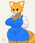 anthro breasts cleavage clothed clothing curvy_figure female fur orange_body orange_fur smile solo thick_thighs wide_hips dreamerknight aggretsuko sanrio retsuko ailurid mammal red_panda 2023 absurd_res digital_media_(artwork) hi_res sketch