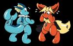 ambiguous_gender anthro anthrofied black_nose duo featureless_crotch glistening hair inflatable nozzle nude pokemorph pool_toy simple_background standing tail transparent_background vinyl virmir nintendo pokemon virmir_(character) animate_inanimate eeveelution flareon generation_1_pokemon living_inflatable mammal pokemon_(species) vaporeon 2017 absurd_res alpha_channel digital_drawing_(artwork) digital_media_(artwork) hi_res