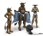 5_fingers 5_toes abs age_difference anthro barefoot belly belly_hair biceps biped blue_towel body_hair bovine_ears bovine_tail briefs briefs_only brown_body brown_eyes brown_fur brown_hair cable cellphone chest_hair clothed clothing colored_seam_underwear container countershade_fur countershade_torso countershading cup electric_fan electronics eyes_closed feet fingers front_view fur grey_seam_briefs grey_seam_underwear group hair hairy_legs holding_container holding_cup holding_object holding_towel horn humanoid_feet looking_down male muscular muscular_anthro muscular_male nipples older_male open_towel pecs phone plantigrade shadow side_view simple_background slightly_chubby smartphone smile standing tail tail_tuft tighty_whities toes topless towel trio tuft underwear underwear_only white_background white_briefs white_clothing white_underwear younger_male dragontears bovid bovine cattle mammal digital_media_(artwork) signature brother_(lore) brothers_(lore) father_(lore) father_and_child_(lore) father_and_son_(lore) parent_(lore) parent_and_child_(lore) parent_and_son_(lore) sibling_(lore) son_(lore)