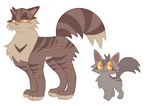 brown_body brown_fur duo feral fur grey_body grey_fur male scar tail tan_body tan_fur conditional_dnp labbit_(artist) warriors_(book_series) graystripe_(warriors) tigerstar_(warriors) domestic_cat felid feline felis mammal tabby_cat