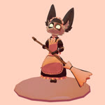 anthro big_ears broom cleaning_tool clothing eyewear gem maid_uniform male monocle necktie ruby_(gem) smile solo standing tail uniform cake3d microsoft ori_(series) xbox_game_studios kio(moki) moki_(species) 1:1 3d_(artwork) animated digital_media_(artwork) no_sound short_playtime turntable_(animation) webm