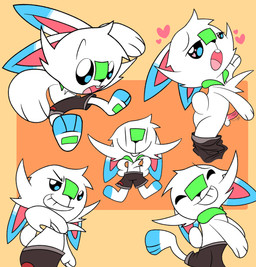 anthro balls beckoning bottomwear bottomwear_down clothed clothing genitals gesture jumping male pants pants_down partially_clothed penis scorandall_(sincitadel) shorts shy silly smile smug solo sincitadel nintendo pokemon fan_character randall_(sincitadel) generation_8_pokemon lagomorph mammal pokemon_(species) scorbunny hi_res