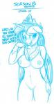 2018 anthro anthrofied areola blush bracelet breasts conditional_dnp crown dialogue english_text equid equine female fluttershy_(mlp) friendship_is_magic genitals hasbro headgear hi_res jcosneverexisted jewelry mammal monochrome my_little_pony mythological_creature mythological_equine mythology necklace nipples nude pegasus pussy sketch solo text wings