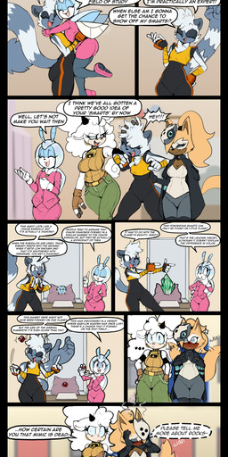 accessory ambiguous_gender anthro arm_wraps bell bell_collar blush boots bottomwear clothing collar dialogue diamond_(gem) female footwear garnet_(gem) gem group hair_accessory hair_tie inside jumpsuit museum pants quartz_(gem) shirt shoes sneakers speech_bubble tank_top text topwear wraps himitsu justtaylor idw_publishing sega sonic_the_hedgehog_(comics) sonic_the_hedgehog_(idw) sonic_the_hedgehog_(series) jewel_the_beetle lanolin_the_sheep_(sonic) tangle_the_lemur whisper_the_wolf arthropod beetle bovid canid canine canis caprine insect jewel_beetle lemur mammal primate sheep strepsirrhine wolf 3:7 absurd_res comic english_text hi_res watermark