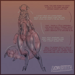 2_toes 3_fingers anthro arthropod_abdomen arthropod_abdomen_genitalia barefoot belly blush blush_lines bodily_fluids body_blush butt_blush dialogue digitigrade exoskeleton feet femboy fingers flaccid genitals joints long_neck male monotone_background motion_lines navel nude offscreen_character oil oiled_body penis pincers reflection shake_lines simple_background solo sweat sweatdrop tail teratophilia text thick_tail thick_thighs toes skinnedteeth june_moss_(skinnedteeth) alien arthropod insect 1:1 absurd_res english_text hi_res sketch watermark