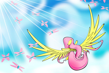 day detailed_ambient_creature faceless feathered_wings feathers female feral flying group hair hooves outside pink_hair sky solo_focus sun wings yellow_body yellow_feathers flamevulture17 friendship_is_magic hasbro my_little_pony mythology fluttershy_(mlp) ambient_flier arthropod butterfly equid equine insect lepidopteran mammal mythological_creature mythological_equine pegasus 3:2 hi_res