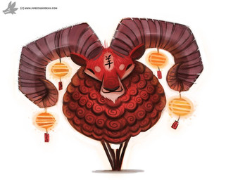 eyes_closed feral fur holidays horn lamp lantern male paper_lantern pink_body pink_fur red_body red_fur simple_background smile solo tan_body tan_fur text white_background piper_thibodeau chinese_new_year chinese_zodiac year_of_the_goat bovid caprine goat mammal digital_media_(artwork) digital_painting_(artwork) painting_(artwork) url