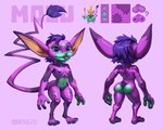 3_fingers 3_toes breasts butt feet female fingers genitals hair long_ears long_tail nipples nude purple_background purple_body purple_hair pussy simple_background solo tail thick_thighs toes tongue tongue_out mouezu gigantic motiga mozu_(gigantic) goblin humanoid 2024 hi_res model_sheet