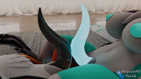 anthro big_penis black_penis blue_body blue_fur blue_penis breasts duo fur genitals gynomorph intersex male orange_body orange_fur penis penisjob prehensile_penis sex tapering_penis white_body white_fur gylala gylala_(character) quill_feathertail avali 16:9 3d_(artwork) 3d_animation animated blender_(artwork) digital_media_(artwork) hi_res loop no_sound short_playtime webm widescreen