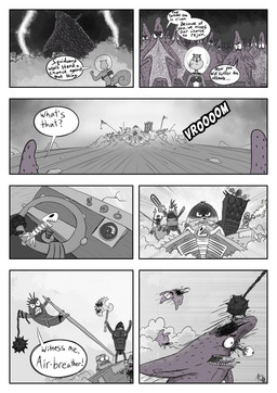 anthro axe bikini biped breasts clothed clothing detailed_background driving_car female gore group holding_melee_weapon holding_object holding_weapon mace macro male melee_weapon outside size_difference swimwear text two-piece_swimsuit violence weapon stillinthesimulation nickelodeon spongebob_squarepants mrs._puff patrick_star sandy_cheeks squidward_tentacles aquatic asterozoan cephalopod echinoderm fish mammal mollusk rodent sciurid starfish tree_squirrel absurd_res comic english_text hi_res