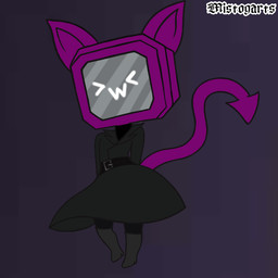 ambiguous_gender clothed clothing female logo looking_at_viewer machine screen screen_face smile solo tail mistogarts android animal_humanoid cat_humanoid domestic_cat felid felid_humanoid feline feline_humanoid felis humanoid mammal mammal_humanoid robot 1:1