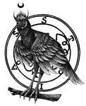 beak branch feathers feral male moon occult_symbol sigil sigil_of_stolas solo stamp symbol tail tail_feathers spookyskelecat stolas_(goetia) avian bird demon owl hi_res