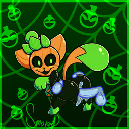 anal anal_penetration anthro balls black_sclera bodily_fluids butt cum cum_in_ass cum_inside cum_while_penetrated disembodied_hand duo ejaculation feral food for_a_head fruit genital_fluids genitals ghost_hand green_eyes handpaw happy male male/male multicolored_tail nude open_mouth paws penetration penis plant pumpkin_head saggy_balls smile tail translucent translucent_penis smokey_the_menish pumkat domestic_cat elemental_creature felid feline felis flora_fauna food_creature ghost living_fruit mammal object_head spirit 1:1 absurd_res colored digital_media_(artwork) hi_res