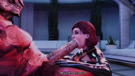 big_penis deep_throat female genitals interspecies male male/female oral oral_penetration penetration penis mojai bioware electronic_arts mass_effect female_shepard urdnot_wrex alien human krogan mammal 16:9 3d_(artwork) 3d_animation 4k absurd_res animated digital_media_(artwork) hi_res no_sound short_playtime video widescreen