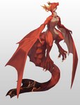 female feral horn muscular muscular_female nude pubic_boot red_body red_scales scales simple_background solo tail thick_tail white_background wings yellow_eyes steel3h drakengard european_mythology mythology square_enix angelus dragon mythological_creature mythological_scalie scalie western_dragon wyvern hi_res