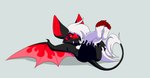 anthro blush blush_lines feet gynomorph intersex legs_up looking_at_viewer lying on_back pose solo roomwithavoid bat leaf-nosed_bat mammal microbat vampire_bat yangochiropteran absurd_res hi_res pinup