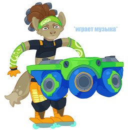 accessory anthro armwear black_bottomwear black_clothing black_pants black_topwear blue_eyes bottomwear brown_hair cheek_tuft clothed clothing dreadlocks facial_tuft female footwear front_view fur green_armwear green_clothing hair headband mouth_closed orange_bottomwear orange_clothing orange_footwear orange_pants orange_shoes pants shoes simple_background solo standing tan_body tan_fur text topwear tuft unsigned white_background corzh77 blizzard_entertainment overwatch species_request absurd_res full-length_portrait hi_res portrait russian_text translated